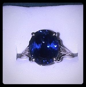 SAPPHIRE  &  STERLING  RING